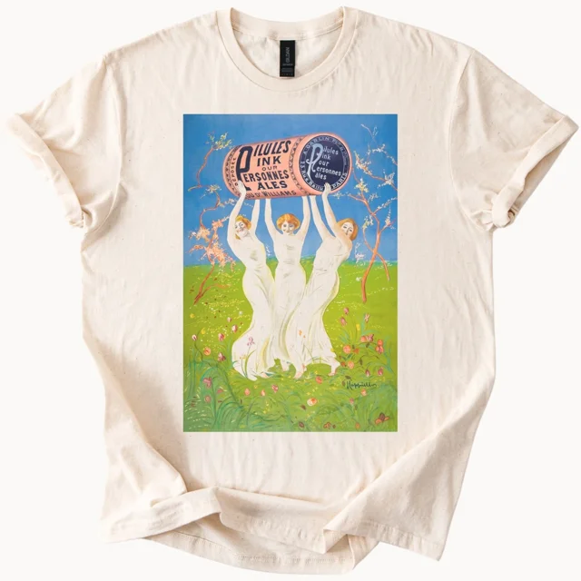 ALVORD T-Shirt Graphique à Encre Flules pour Femmes, Unisexe P-5TG