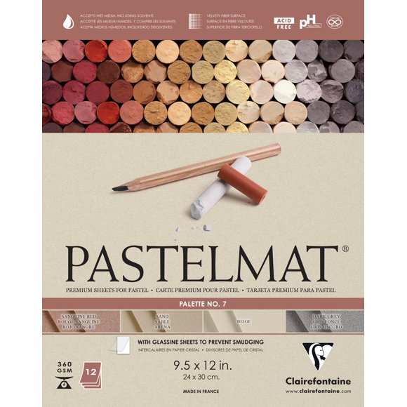 Bloc Pastelmat Clairefontaine Paleta N.º 7 24 x 30 cm, 12 hojas