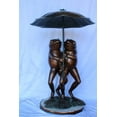 thumbnail image 2 of Nifao , Two Frogs with Umbrella, Playful Decor 33" x 33" x 51"H – Outdoor Bronze Fountain, Garden Water Feature, 33"L x 33"W x 51"H, 2 of 11