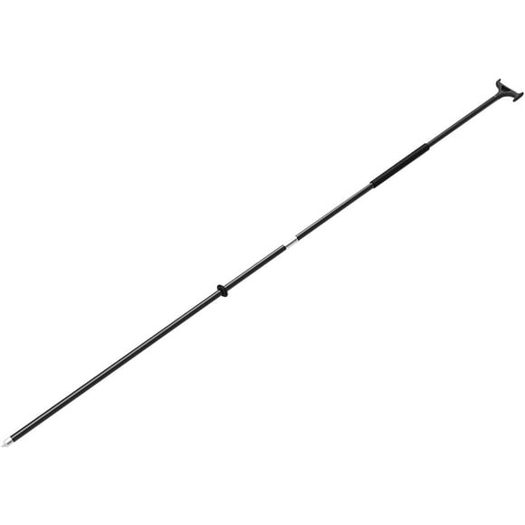 - Anchor and Push Pole - Shallow Water Anchor Pin -Fibergl Pole - 244 cm (8'), Black, Long