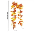 thumbnail image 3 of Fall Garland 26 Leaf Artificial Maple Vine Fall Decor for Fireplace Mantel Staircase Autumn Thanksgiving Harvest Home Decor 78.74in, 3 of 8