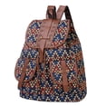 thumbnail image 3 of Ovzne Travel Bag, Vintage Women Backpack Ethnic Travel Handbag Shoulder Bag, Boho Shoulder Bag Vintage Ethnic Flower Cross-body Bag Brown, 3 of 3