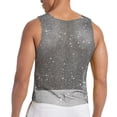thumbnail image 4 of USNSM Rhinestones Rave Outfits, Sparkly Mesh Tank Tops, Men's Sheer Fishnet Shirt for Music Festival (XS-5XL) Plus Size Black XXXL, 4 of 7