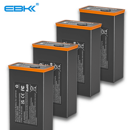 4 Pack 5000Mah battery replacement Compatible for Edge Series Cellular Trail Camera 5000mAh Lithium-Ion Battery Compatible with Moultrie Edge Edge PRO Edge 2 Edge 2 PRO 10.8V 54Wh