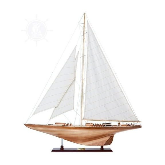 Sailboat Model Decor - Nautical Decorative Piece - 40" Endeavour Sailboat - Home Living Room Accent