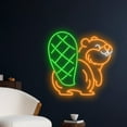 thumbnail image 5 of Handmadetneonsign Beaver Neon Sign, Cute Beaver Wall Art Decor, Beaver Animal Wall Decor, 5 of 5