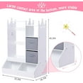 thumbnail image 1 of QinaQin Girls Dress Up Storage with Light & Mirror, White, 1 of 5