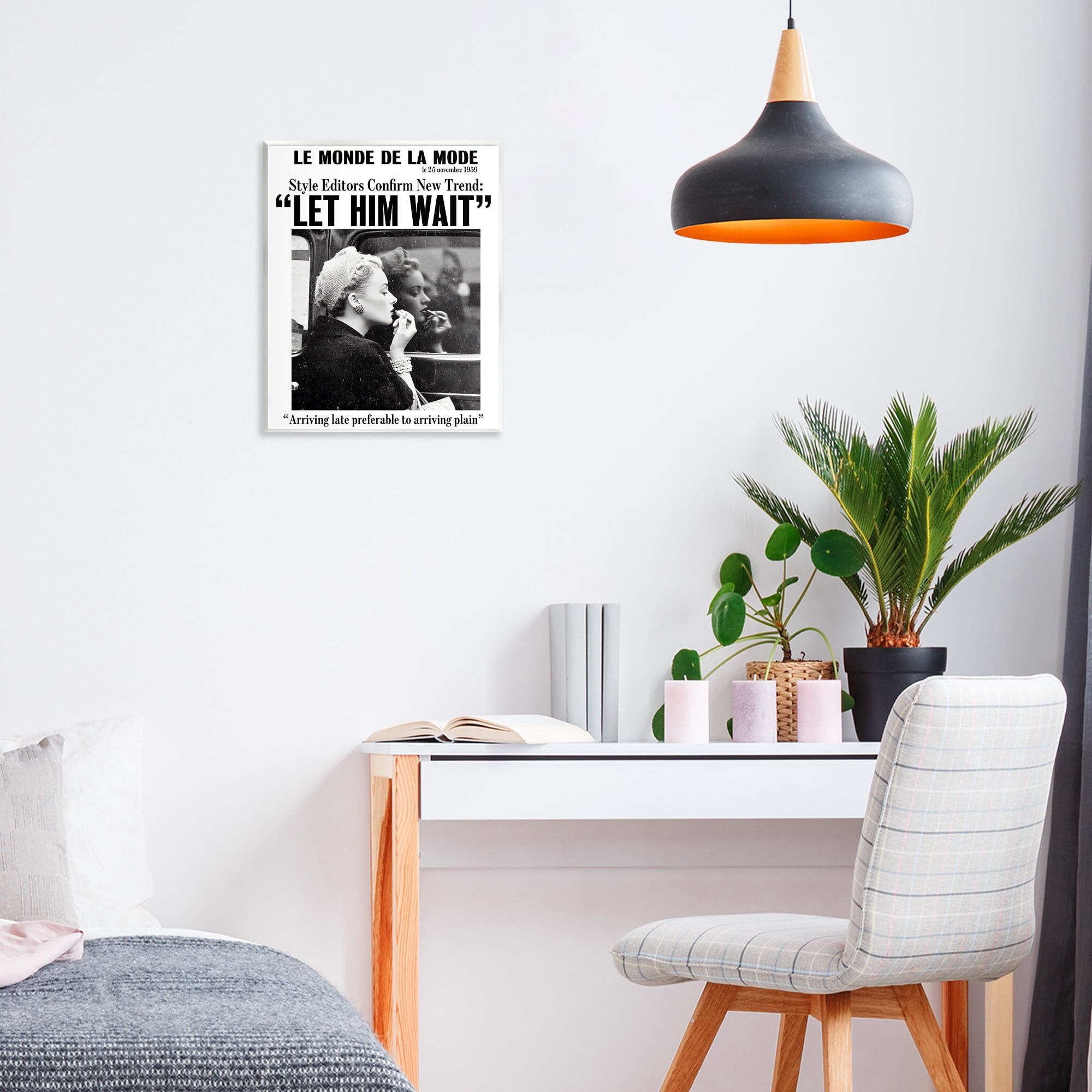 Stupell Industries Let Him Wait Advice Wall Plaque Art, design by Annabelle Hall
