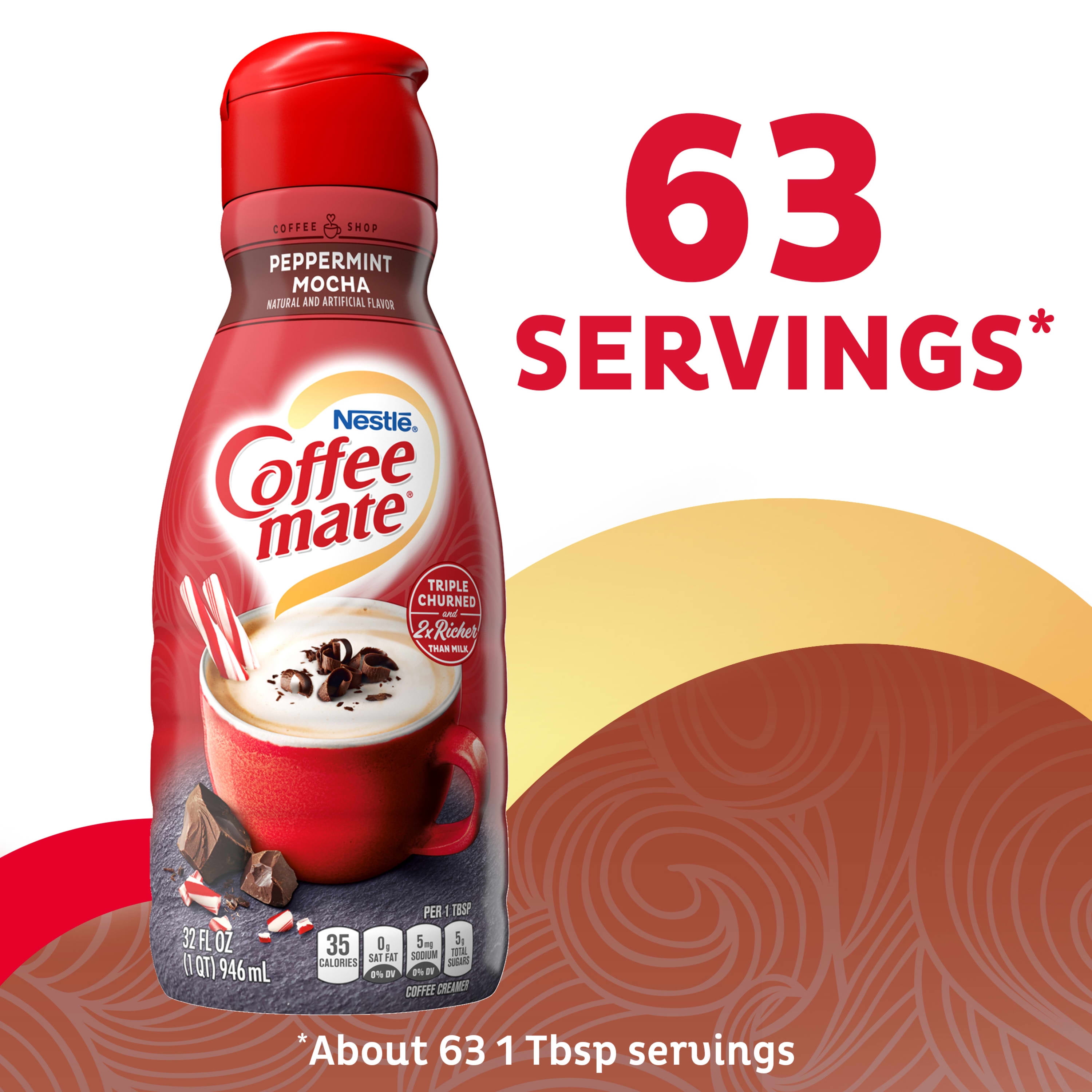 Nestle Coffee mate Peppermint Liquid Coffee Creamer, 32 fl oz - Walmart.com