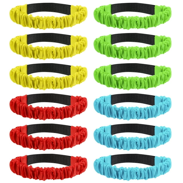 TOYMYTOY 12 bandas elásticas para carreras de piernas, ideales para juegos de relevos en cumpleaños y carnavales.