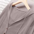 thumbnail image 5 of Sun Protection Hooded for Womens Button Down Long Sleeve Drawstring Thin Comfy Breathable Jacket with Pockets One Size, 5 of 7