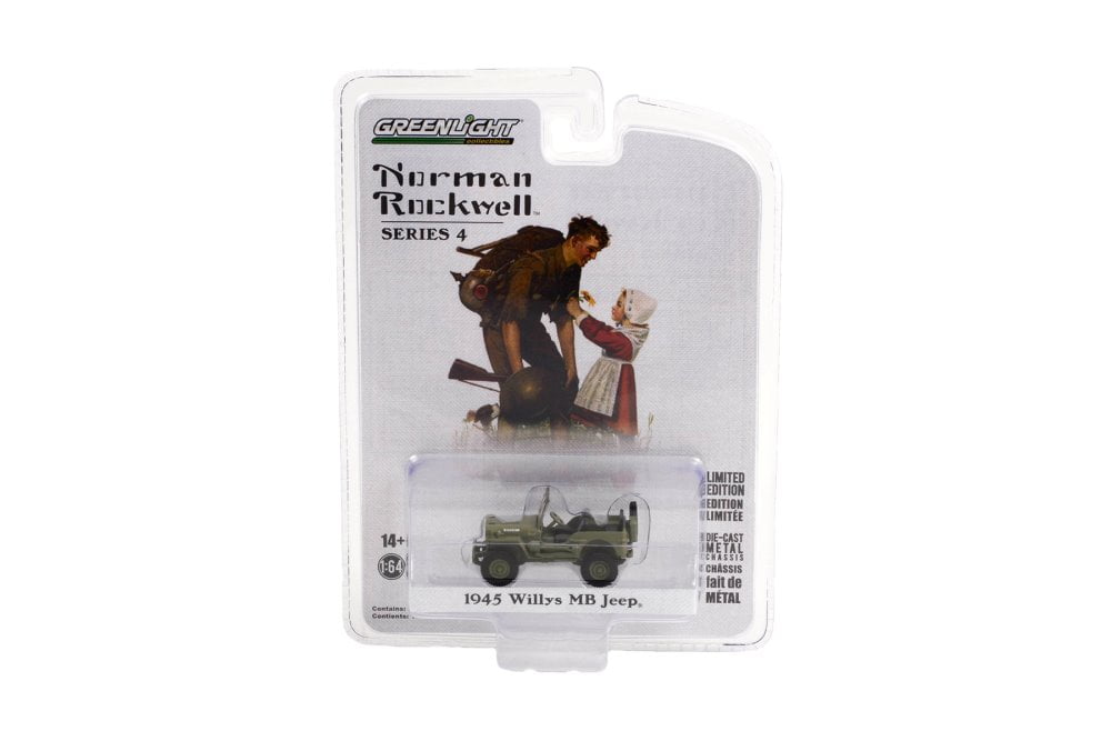 Buy 1945 Willys MB Jeep, Matte Green Greenlight 54060A/48 1/64