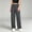 Dark Gray, variant on Womens Cable Knit Fuzzy Fleece Wide Leg Lounge Pants Elastic High Waist Soft Warm Loose Winter Casual Sleep Bottoms Home Trousers Beige Free Size