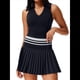 thumbnail image 1 of Falda de Tenis para Mujer, Falda de Golf Acanalada, Falda Deportiva Plisada con Media Cremallera, Pantalones Cortos y Sujetador Incorporados Negro XXL, 1 of 6