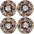 thumbnail image 2 of Shower Caps,Brown Chicken Chick Egg Pattern Waterproof Shower Cap for Women 4 Pieces,Double Reusable Hair Cover for Shower PEVA Elastic Stretch Hem, 2 of 7