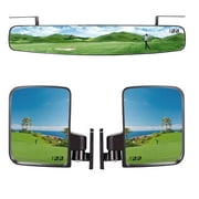 10L0L Golf Cart Side Mirrors & Center Rear View Mirror for Yamaha Club Car EZGO Cart Parts Accessories