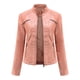 thumbnail image 1 of Chaqueta de moto de cuero con cuello alto y corte entallado para mujer, chaqueta de cuero de piel sintética, 1 of 5