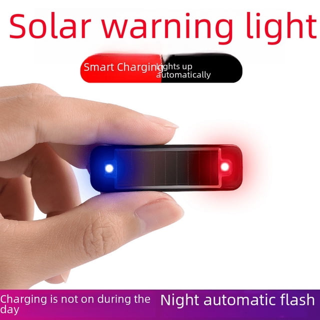 Luz de advertencia solar para coche, luz de respiración con malla de cableado libre de colisiones traseras, luz intermitente trasera LED para motocicleta y bicicleta