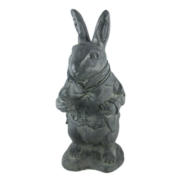 Zeckos Alice In Wonderland White Rabbit Garden Statue Com White Rabbit Garden Statue, Alice In Wonderland Garden Statue