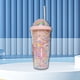 thumbnail image 5 of Vaso de Plástico Colorido con Pajita para Niños y Adultos | Taza con Aislamiento de Doble Pared de 500 Ml | Botella de Agua Portátil de Verano para Bebidas Frías, Ponche de Frutas | Rosa, Azul Cielo,, 5 of 6