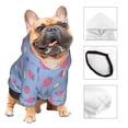 thumbnail image 3 of Cauagu Strawberry And Flowers Pattern Winter Pet Hoodie Sweatshirts- Dog Hoodie Sweater with Leash Hole - Cute Dog Hoodie - Pet Clothes Puppy Cat Custume -Medium, 3 of 8