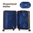 thumbnail image 4 of 3 Luggage Sets ABS Hardshell Suitcase Set with TSA Lock Durable Spinner Wheels Suitcase,Black&Brown, 4 of 9