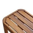 thumbnail image 4 of Christopher Knight Home 57.25" Outdoor Patio Acacia Wood Slatted Dining Bench, Seats 4-6, Teak, Set of 2, 4 of 11