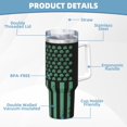 thumbnail image 5 of Vsdgher American doctor Pattern 40 oz Tumbler with Handle and Straw Lid | Insulated Cup Reusable Stainless Steel Water Bottle Travel Mug | Gifts for Women Men Him Her, 5 of 8