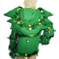 thumbnail image 6 of shqvo Christmas Tree Costume Cape for Women Poncho Green Bow Ball Hooded Xmas Tree Dress Up for Cosplay Party, 6 of 8