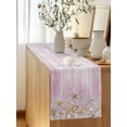 thumbnail image 5 of Summer Beach Table Runner, Sea Star Shell Seanut Gravel Pink Wood Grain Cotton Linen Kitchen Table Decoration Washable Dining Tabletop Runners for Home Party Decor 14x72 Inches, 5 of 9