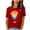 Red Tees_i, variant on Short Sleeve Beach Tops Vintage Casual Tee Crewneck for Women Country Graphic Western Shirts Summer T Shirt