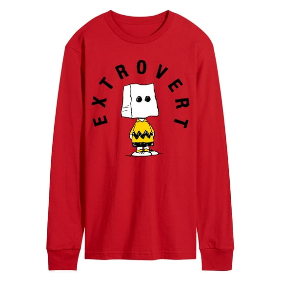 Peanuts - Charlie Brown Extrovert - Men's Long Sleeve Graphic T-Shirt