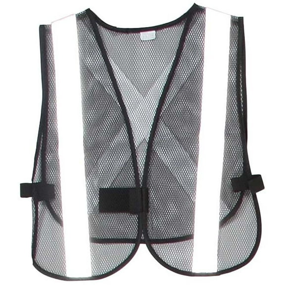 BRITEGUARD Black Mesh Safety Vest | 24" (61 cm) x 24.5" (62.2 cm) | Bright 2" (5.1 cm) Reflective Strips | Universal Fit for Outdoor Activities