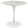 thumbnail image 2 of Modway Lippa 35.5" Round Artificial Marble Dining Table in White, 2 of 7