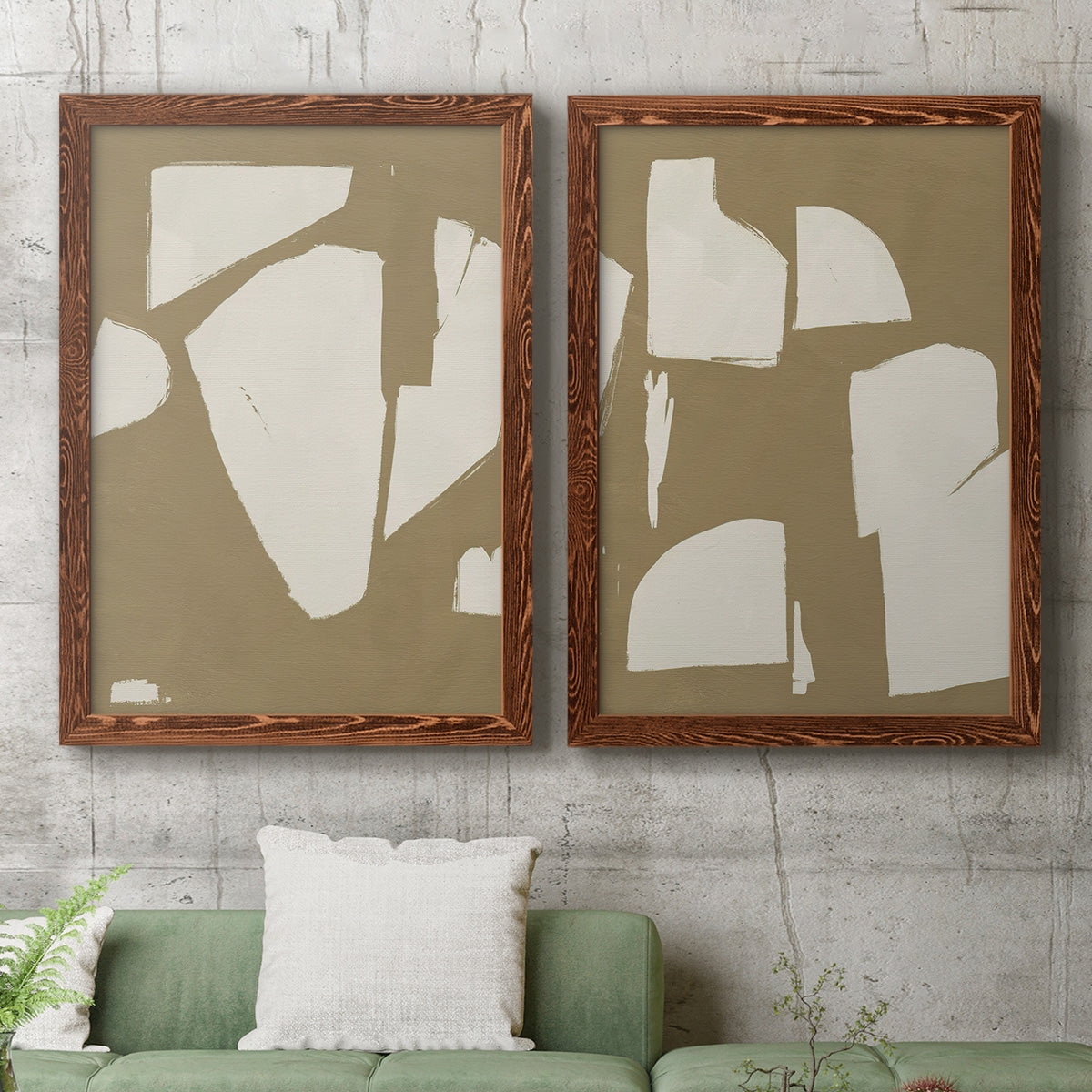 Chunky Abstract III - Premium Framed Canvas 2 Piece Set - Ready to Hang