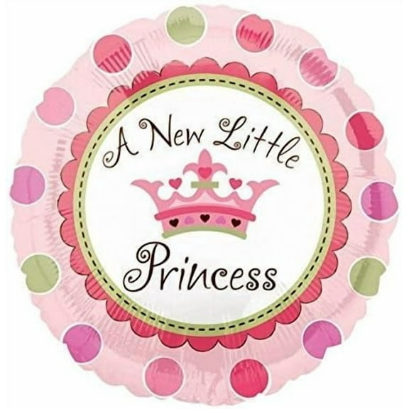 LOONBALLOON Baby Girl Balloons, 17″ WELCOME LITTLE PRINCESS