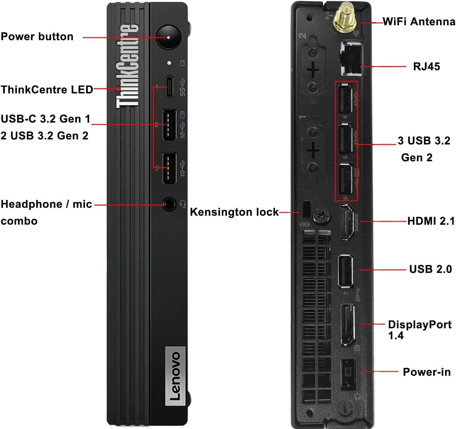 Lenovo ThinkCentre M750q Tiny PC, 12th Gen i7-12700, 32GB RAM, 1TB