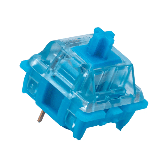 Gateron Phantom Blue Clicky Keyboard Switches, 60gf RGB LED 3-Pin MX Compatible Switches for Mechanical Keyboards, 110PCS, Blue