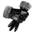 thumbnail image 4 of Guantes de invierno PU Cuero Pantalla táctil de Escritura Invierno Impermeable Térmico Forrado Suave Guantes a prueba muñeca de felpa Soledad guantes de invierno para hombre, 4 of 8