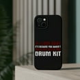 thumbnail image 4 of DistinctInk MagSafe Tough Case for Apple iPhone 13 (6.1" Screen) - If I Look Quiet, You Haven't Seen My Drum Kit - Wireless Charging Compatible, 4 of 6