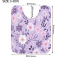 thumbnail image 6 of Dreamtimes Bathroom Rug Set 2 Pieces Purple Flowers Soft and Absorbent Bathroom Floor Mat Non Slip Commode Contour Rug Plush Bath Mat Set, Machine Washable and Easier to Dry, 6 of 7