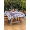 thumbnail image 3 of Outdoor Tablecloth with Umbrella Hole for Patio/Picnic/Party/Camping, Purple Coral Coastal Waterproof Table Cloth Rectangle Table Cover Washable, White Summer Ocean Seaside (52"x 70"), 3 of 9