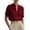 Red, variant on Linen Shirts for Women Short Sleeve Band Collar V Neck Button Up Summer Blouses Business Casual Office Work Shirts