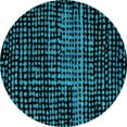 thumbnail image 1 of Ahgly Company Indoor Round Abstract Turquoise Blue Modern Area Rugs, 3' Round, 1 of 4