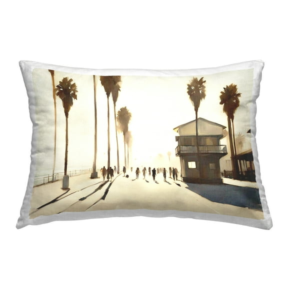 Stupell Industries Moody Beach View Decorative Printed Throw Pillow Design by Noah Bay.