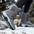 thumbnail image 4 of Botas de nieve de invierno botines de tobillo de caña alta para hombre acogedor para senderismo escalada camping, 4 of 8