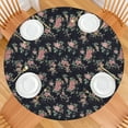 thumbnail image 2 of Round Fitted Tablecloth with Elastic Edges Fits 36"-44" Round Tables Pioneer Colorful Floral Waterproof Table Cover Washable Indoor and Outdoor for Party Kitchen Dinner Banquet Patio Picnic, 2 of 7