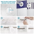 thumbnail image 5 of No Hook Shower Curtain, Navy Blue Striped Shower Curtains for Bathroom with See Through Top Window, Farmhouse Beige Stripes Vintage Rustic Waterproof & Washable Bath Curtain Stall 48"x72", 5 of 9