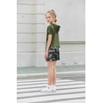 thumbnail image 3 of Arshiner Cool Girls Camouflage Tie Dye Hoodie Outfits Short Sleeve Pullover Crop Tops and Short Pants for Kids, 3 of 7