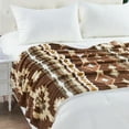 thumbnail image 5 of Home Soft Things Southwest Faux Fur Sherpa Throw - Coffee - 50" x 60", 5 of 15